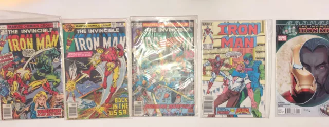 Marvel Comics "Iron Man" #97, 119, 145,202 Bronze Age Lot Of 5 VG Free Shipping