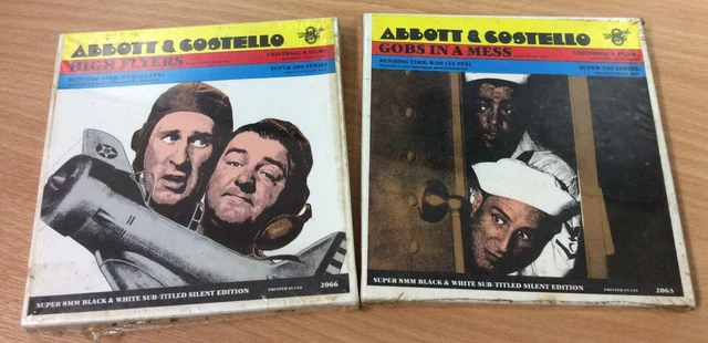 Abbott And Costello - Pair Of Black And White 8-Track Films - Still Sealed