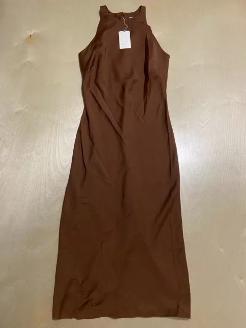 A New Day Women's Slip Dress Size XS Brown Cute Fancy Business Date Bodycon