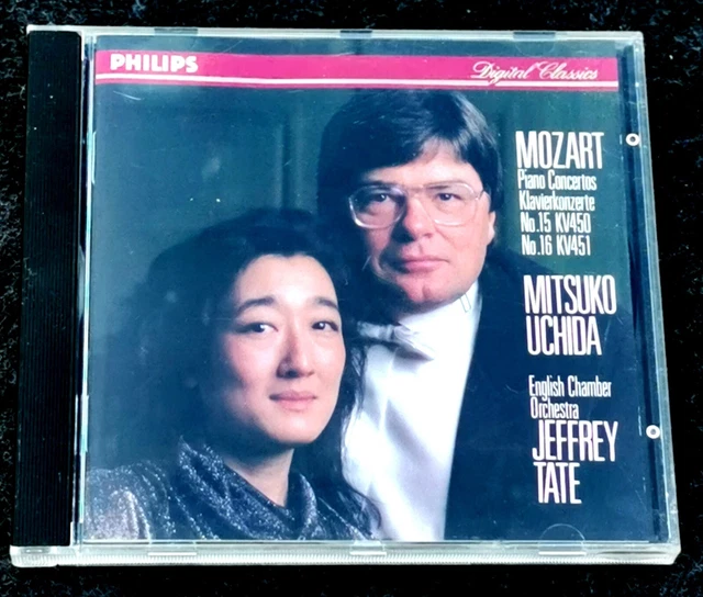 MOZART PIANO CONCERTOS Nos. 15, 16. Uchida / Tate. Philips CD. VGC £2.