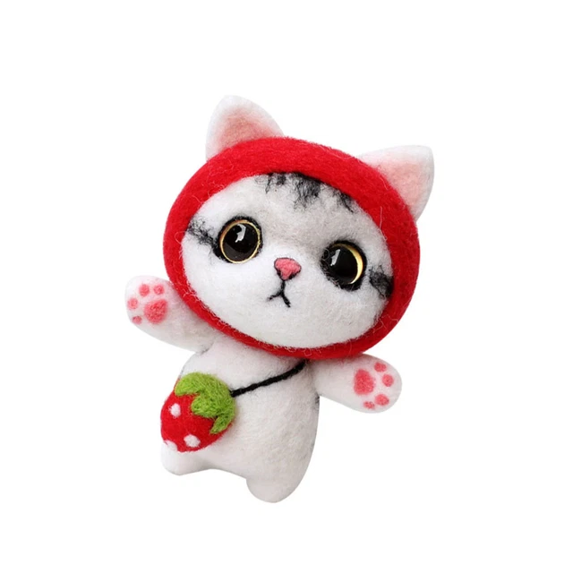 Juego de fieltro de aguja Kat fieltros de aguja kit de inicio animales niño muñeca de felpa