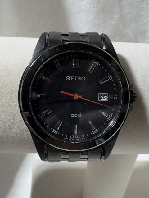 Seiko Mens Watch Black Dial Stainless Steel Bracelet 6.25 100M Quartz 7N42-0BS0 Seiko Men main image 4