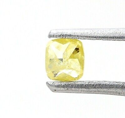 Rustique Naturel Diamant 0.18Ct or Jaune Scintillant Coussin Complet Coupe pour