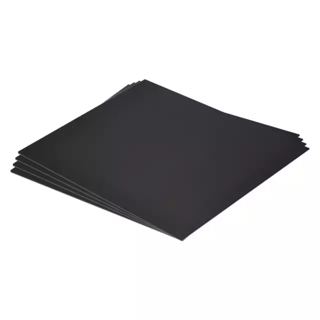 Black ABS Plastic Sheet 10x8x0.02inch for Building Model, Pack of 4