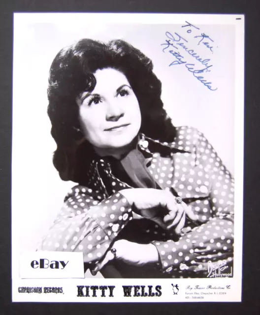 Country Music Singer KITTY WELLS Autograph: Signed 8x10 Photograph
