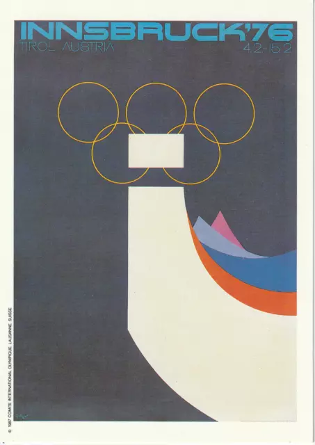 Winter Olympics Promotion Postcard from Mars Confectionery. Innsbruck 1976