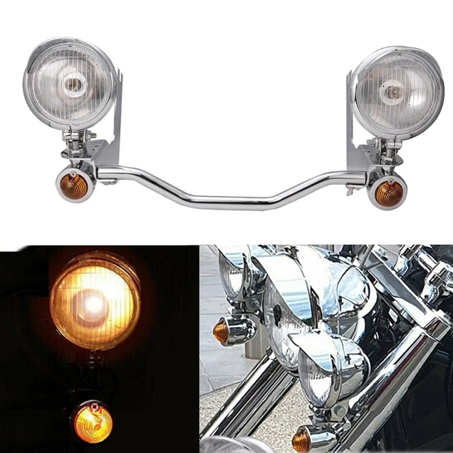 Spot Passing Light Lamp Turn Signal Bar for 1994-2013 Harley Road King Touring