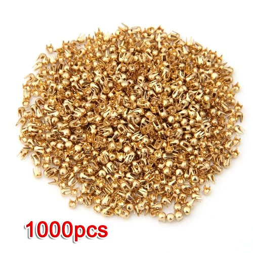 1000x Kupfer 2.5mm  Krallennieten Ziernieten Schmucknieten goldenfarbe A8M59865