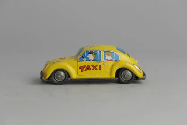 #Antique Tin Toy# Japanese Kokyu Shokai Volkswagen Beetle Taxi Car Japan Rare