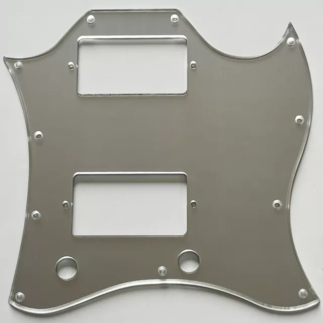 For Fit US Gibson SG Standard Style Full Face Guitar Pickguard Silver Mirror