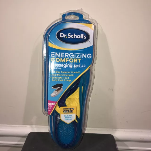 Dr. Scholls energizing comfort, massaging gel insoles women’s size 6–10￼