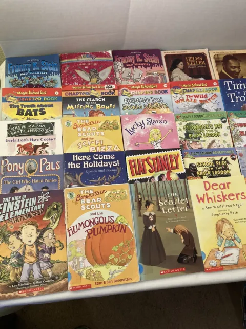 Scholastic Lot of 38 Used Chapter Books Kids Ages 7-10