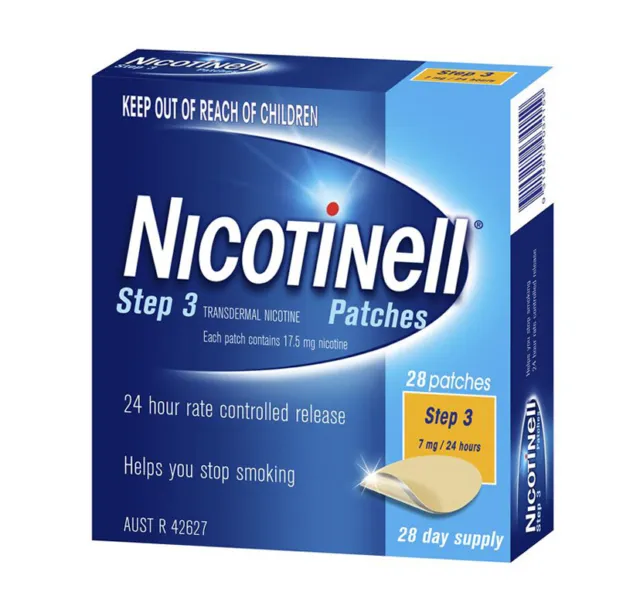 Nicotinell 24 Hours Patches 7mg - Step 3 - 28 Pack - Helps You Stop Smoking