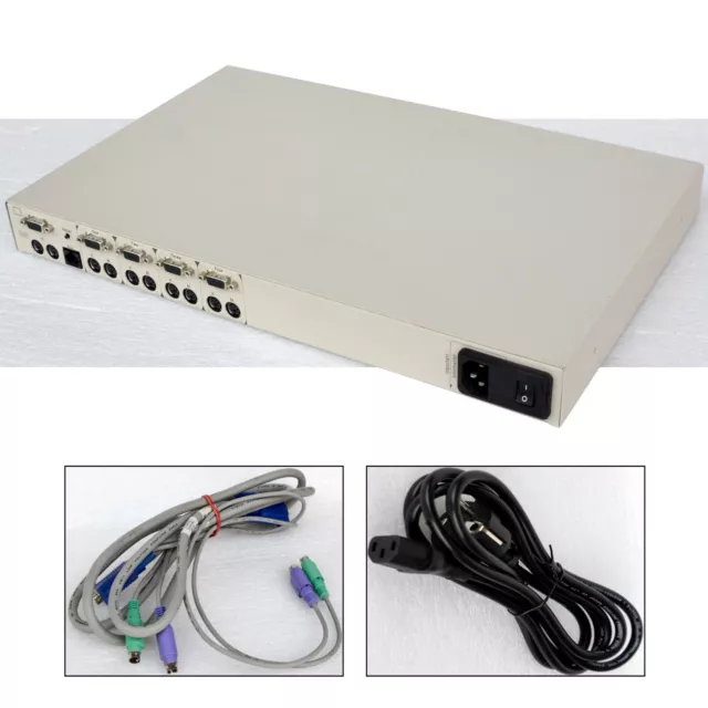 4-PORT Compaq KVM Switch 4x Serveur -> 1x Écran VGA Ps/2 Pour Ms-dos À Win 10