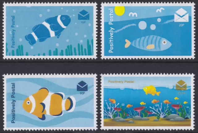 2016 Positively Postal unmounted mint arti stamps x 4 Fish