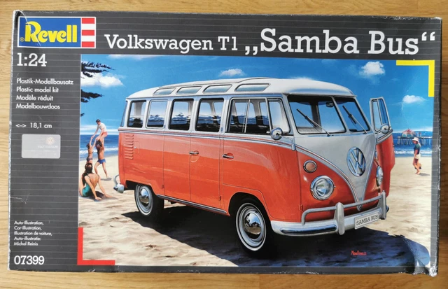 Maquette Revell - Bus Samba VW T1 à L'échelle 1/24 - Kit De Construction Détaillé (Réf. 07399)