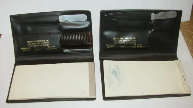 John Deere Dealer Advertising Promo Gift MEYERS LITWILLER Comb File Notepad Sets