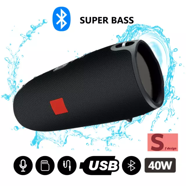 Cassa Bluetooth Portatile Usb Mp3 Speaker Smartphone Tablet Musica Vivavoce 40W