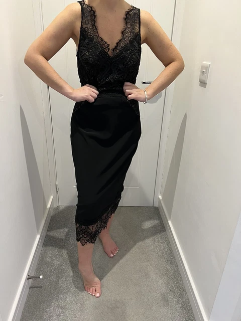 Lipsy lace embroidered bodycon dress top