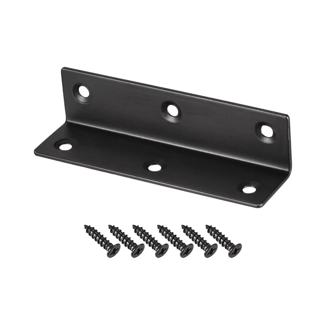 Corner Brace Angle Bracket Stainless Steel L Shape 27mmx27mmx100mm 4 Pcs