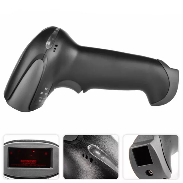 2.4G Wireless Bluetooth Laser USB Barcode Scanner Reader for POS & Inventory NcH