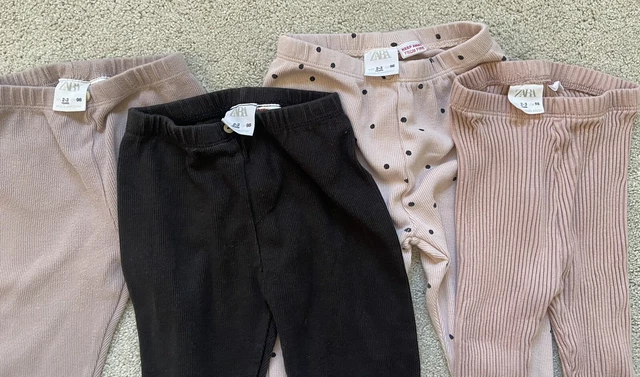 Zara girls ribbed legging bundle age 2-3 years 2
