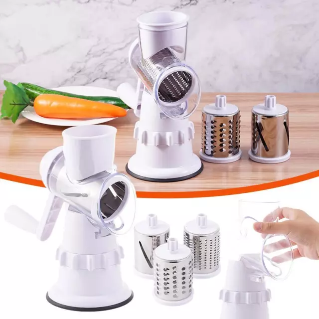 Manual Rotary Cheese Grater For Vegetable Cutter Potato Chopper Slicer X4Q8