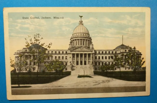 Jackson, MS, Mississippi, State Capitol, vintage PC Postcard