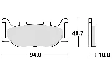 Jeu 2 plaquettes de frein Avant  YAMAHA TDR 125 R DELTABOX 4FU 5AE 1993 - 2002