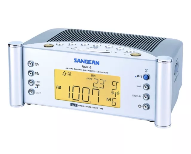 Sangean Atomic Alarm Clock Radio RCR-2  AM/FM Tuner