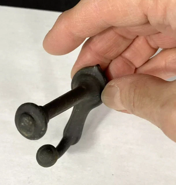 Vintage CAST IRON Antique Coat Scarf Hat Hook Small 2 1/4" with prongs 2