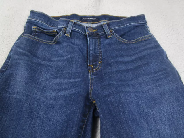 Lucky Brand Jeans Womens 28 Blue Denim Mid Rise Skinny Ava Dark Wash Distressed 3