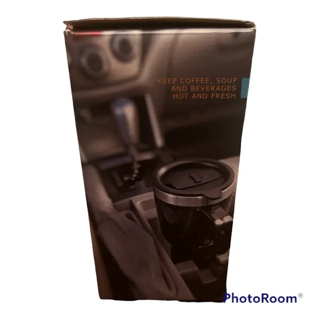 Heated Travel Mug - The BLACK Series by: Shift3 Stainless Steel 14oz 12V 4