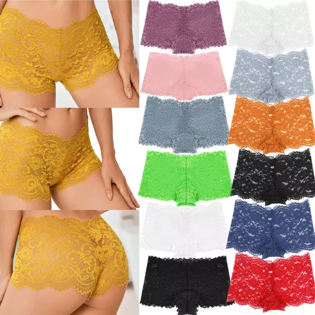 12 Pack Womens Full Lace French Knickers Boyshorts Panties Sexy Underwear Briefs