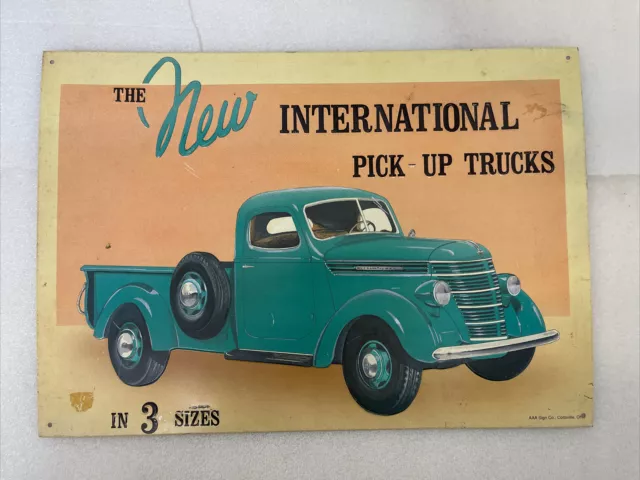International Pickup Trucks Metal Sign Shop Man Cave Gift for Men