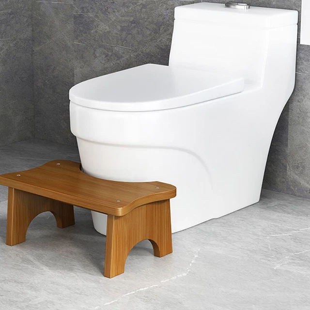 Pooping Computer Chair KIDS ADULTS BAMBOO Toilet Stool For Pooping Foot Chair Home Bathroom ...