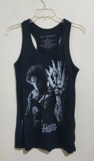 Game Of Thrones Racerback Black Graphic Tank Top Women's Size Medium 100% Cotton