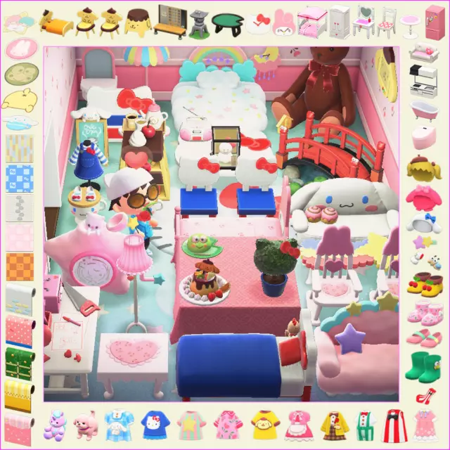 SANRIO / HELLO KITTY and CUTE furniture! 80+ items! Animal Crossing꞉New Horizons