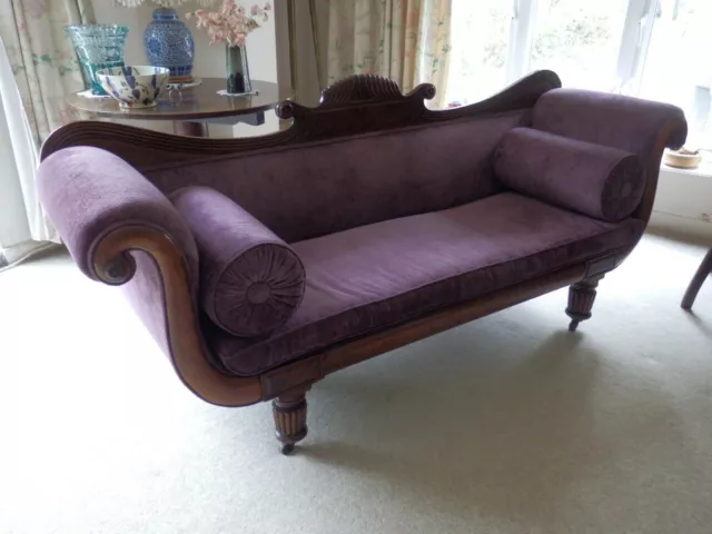 Sofa, Regency, scroll end, fabulous condition, antique