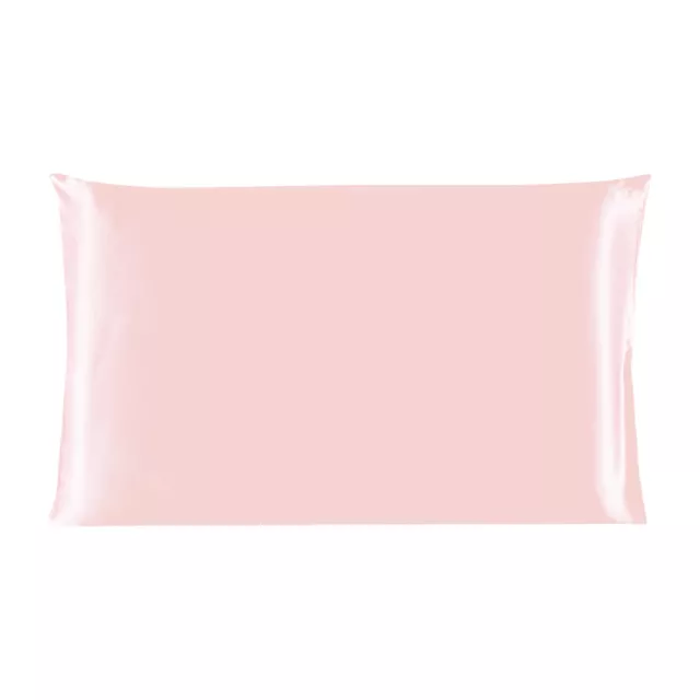 Piccocasa 100% Mulberry Silk Pillow Case Cover Pillowcase Pink Queen Size