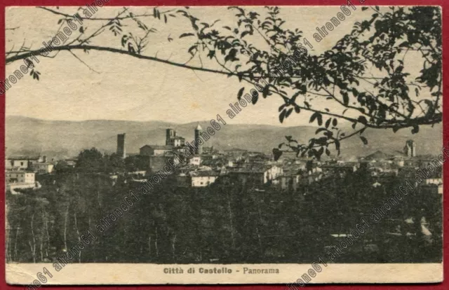 PERUGIA CITTÀ DI CASTELLO 369 Cartolina VIAGGIATA 1922