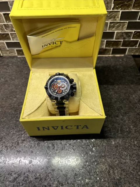 Invicta Subaqua Noma IV 6550 Wrist Watch for Men, stainless band red and black
