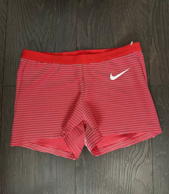 NIKE PRO ELITE Shorts Track & Field Red White Olympics Made in USA ...