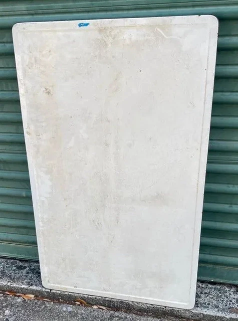 Porcelain enamel top for Hoosier cabinet White And Black ￼