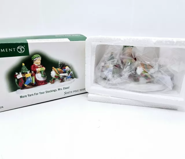 Dept 56 North Pole Series More Yarn for Your Stocking Mrs Claus Mint in Box MIB