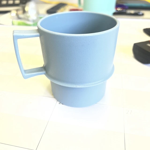 Vintage gray, maybe blue Tupperware 1312-26 Stackable Coffee Mug Cup