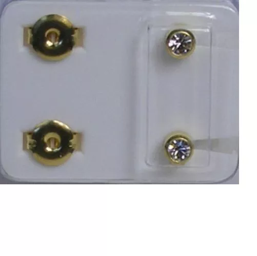 Studex April Diamond White Birthstone Studs Ear Piercing 12 pairs - E24