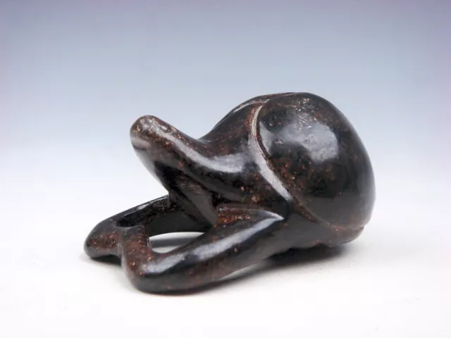 Old Nephrite Jade Stone Carved Sculpture Bat w/ Wings Closed #09092107