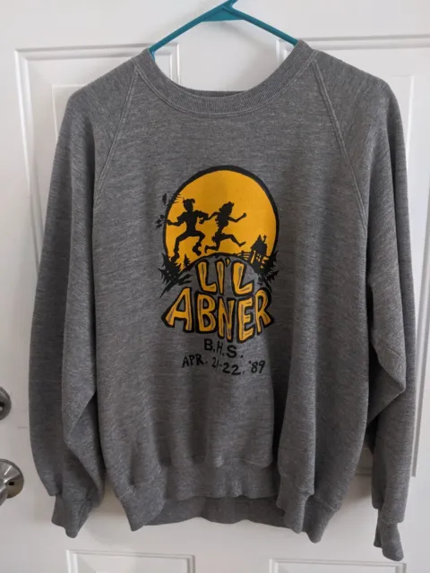 1989 Retro High School Musical Lil Abner Sweatshirt Silkscreen Rare!