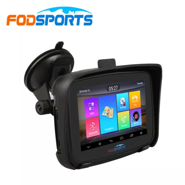 5" 16GB Motorrad Navigationsgerät Android BT Auto GPS NAV Wasserdicht + EU Karte